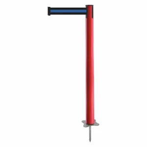 TENSABARRIER 884-21-STD-S1X-C Spike Post, Plastic, Red, 43 Inch Post Height, 2 1/2 Inch Post Dia, Stake, Unfinished | CU6JVQ 409Y17