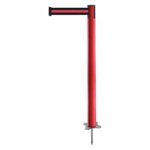 TENSABARRIER 884-21-MAX-S2X-C Spike Post, Plastic, Red, 43 Inch Post Height, 2 1/2 Inch Post Dia, Stake, Unfinished | CU6JVJ 409Y22