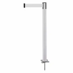 TENSABARRIER 884-32-STD-B1X-C Spike Post, Plastic, White, 43 Inch Post Height, 2 1/2 Inch Post Dia, Stake, White | CU6JYX 409Z38