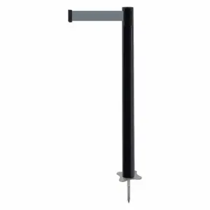 TENSABARRIER 884-33-STD-B5X-C Spike Post, Plastic, Black, 43 Inch Post Height, 2 1/2 Inch Post Dia, Stake | CU6JPK 410A16