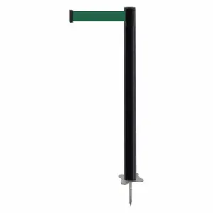 TENSABARRIER 884-33-STD-G7X-C Spike Post, Plastic, Black, 43 Inch Post Height, 2 1/2 Inch Post Dia, Stake, Steel | CU6JRF 410A21