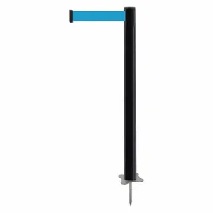 TENSABARRIER 884-33-STD-L3X-C Spike Post, Plastic, Black, 43 Inch Post Height, 2 1/2 Inch Post Dia, Stake, Steel | CU6JRG 410A22