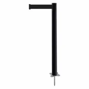 TENSABARRIER 884-33-MAX-B9X-C Spike Post, Plastic, Black, 43 Inch Post Height, 2 1/2 Inch Post Dia, Stake, Black | CU6JPD 410A34