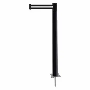 TENSABARRIER 884-33-STD-S7X-C Spike Post, Plastic, Black, 43 Inch Post Height, 2 1/2 Inch Post Dia, Stake, Steel | CU6JQG 410A55