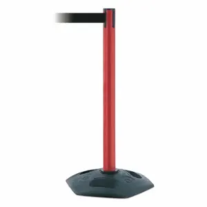 TENSABARRIER 886-21-MAX-NO-B9X-C Barrier Post With Belt, PVC, Red, 38 Inch Post Height, 2 1/2 Inch Post Dia | CU6GQB 44ZV74