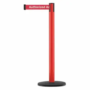 TENSABARRIER 889B-33-21-STD-NO-RAX-C Barrier Post With Belt, Metal, Red, 38 Inch Post Height, 2 1/2 Inch Post Dia | CU6GLU 54EE36