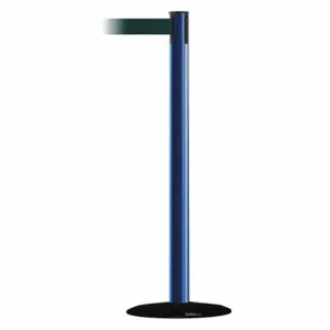 TENSABARRIER 889B-33-23-STD-NO-G6X-C Barrier Post With Belt, Steel, Blue, 38 Inch Post Height, 2 1/2 Inch Post Dia | CU6HAK 20YL43