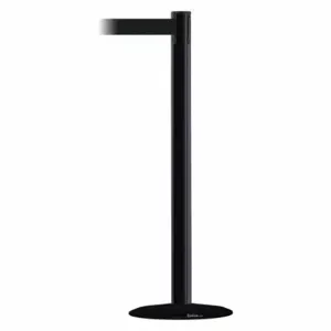 TENSABARRIER 889B-33-33-MAX-NO-B9X-C Barrier Post With Belt, Steel, Black, 38 Inch Post Height, 2 1/2 Inch Post Dia | CU6GZJ 20YJ74