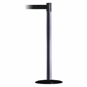 TENSABARRIER 889B-33-73-STD-NO-B9X-C Barrier Post With Belt, Steel, Gray Hammer Tone, 38 Inch Post Height, 2 1/2 Inch Post Dia | CU6HAX 20YL52