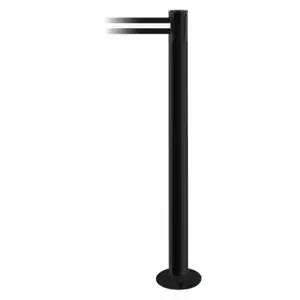 TENSABARRIER 889F-33-33-STD-NO-S3X-C Fixed Barrier Post With Belt, Steel, Black, 36 1/2 Inch Post Height, 2 1/2 Inch Post Dia | CU6HRF 20YH33