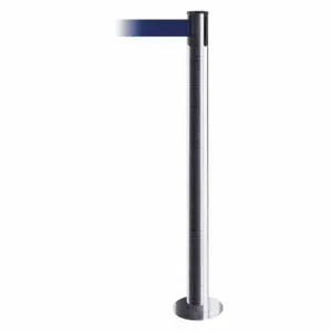 TENSABARRIER 889F-3S-3S-STD-NO-L5X-C Fixed Barrier Post With Belt, Steel, 36 1/2 Inch Post Height, Flange | CU6HZK 20YJ65