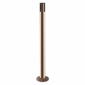 TENSABARRIER 889R-2P-2P-RCV Single Belt Receiver Post, 36 1/2 Inch Height, Mild Steel, Polished Brass | CU6JMF 30RF54