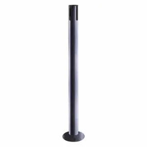 TENSABARRIER 889R-33-73-RCV Single Belt Receiver Post, 36 1/2 Inch Height, Mild Steel, Gray Hammertone, Removable | CU6JMD 30RF47