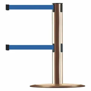 TENSABARRIER 889T2U-2P-2P-STD-NO-L5X-C Dual-line Post With Belt 38 Inch Blue | AF4PDL 9E273