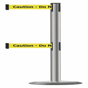 TENSABARRIER 889T2U-3P-3P-STD-NO-YAX-C Post Double Belt Stainless Steel Caution Do Not Enter | AD3DUF 3YHR4