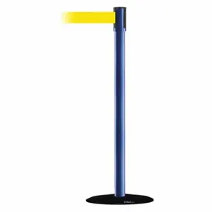 TENSABARRIER 890B-33-23-23-MAX-NO-Y5X-C Slimline Post, Steel, Blue, 38 Inch Post Height, 2 Inch Post Dia, 14 Inch Base Dia | CU6JED 44ZV89