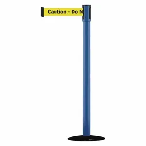 TENSABARRIER 890B-33-23-23-MAX-NO-YAX-C Slimline Post, Steel, Yellow, 38 Inch Post Height, 2 Inch Post Dia, 14 Inch Base Dia | CU6JGM 44ZW31