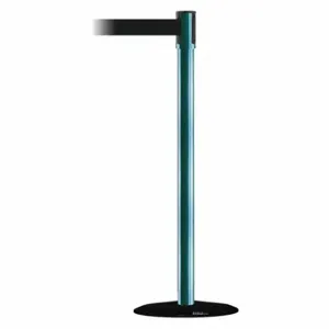 TENSABARRIER 890B-33-28-28-MAX-NO-B9X-C Slimline Post, Steel, Green, 38 Inch Post Height, 2 Inch Post Dia, 14 Inch Base Dia | CU6JEK 44ZV88