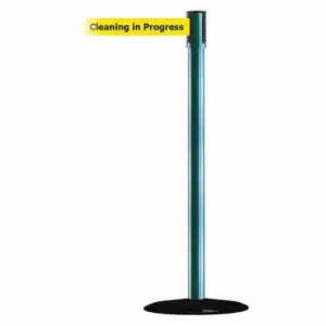 TENSABARRIER 890B-33-28-28-MAX-NO-YCX-C Slimline Post, Steel, Red, 38 Inch Post Height, 2 Inch Post Dia, 14 Inch Base Dia, Green | CU6JEW 44ZW07