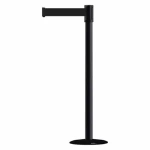 TENSABARRIER 890B-33-33-33-MAX-NO-B9X-C Slimline Post, Steel Hammer Tone, 38 Inch Post Height, 2 Inch Post Dia | CU6JJY 44ZW22