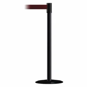 TENSABARRIER 890B-33-33-33-MAX-NO-R7X-C Slimline Post, Steel, Black, 38 Inch Post Height, 2 Inch Post Dia, 14 Inch Base Dia | CU6JGZ 44ZV87