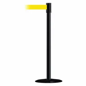 TENSABARRIER 890B-33-33-33-MAX-NO-Y5X-C Slimline Post, Steel, Black, 38 Inch Post Height, 2 Inch Post Dia, 14 Inch Base Dia | CU6JDR 44ZW01