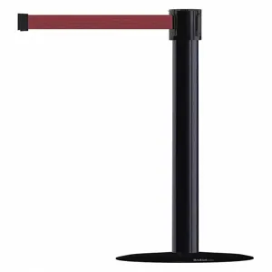 TENSABARRIER 890B-33-33-33-STD-NO-R7X-C Black Post With Belt Maroon | AF6AUN 9UE70