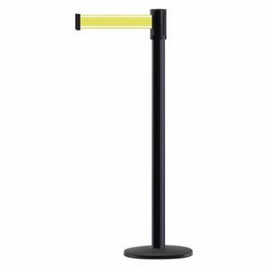 TENSABARRIER 890B-33-33-33-STD-Y5-NV-C Slimline Post, Metal, Black, 38 Inch Post Height, 2 Inch Post Dia, 14 Inch Base Dia | CU6JGU 410C81