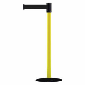 TENSABARRIER 890B-33-35-33-STD-NO-B9X-C Barrier Post With Belt, Steel, Powder Coated, 38 Inch Post Height, 2 Inch Post Dia, Basic | CU6HLP 435X60