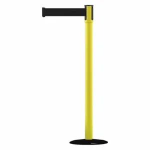 TENSABARRIER 890B-33-35-35-MAX-NO-B9X-C Slimline Post, Steel, Polished Brass, 38 Inch Post Height, 2 Inch Post Dia, Std, 1 Belts | CU6JHN 44ZW28