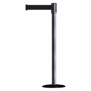 TENSABARRIER 890B-33-73-73-MAX-NO-B9X-C Slimline Post, Steel Hammer Tone, 38 Inch Post Height, 2 Inch Post Dia | CU6JJW 44ZX17