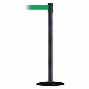 TENSABARRIER 890B-33-89-89-MAX-NO-G6X-C Slimline Post, Steel, Black Wrinkle, 38 Inch Post Height, 2 Inch Post Dia, Basic, 1 Belts | CU6JHE 44ZW02