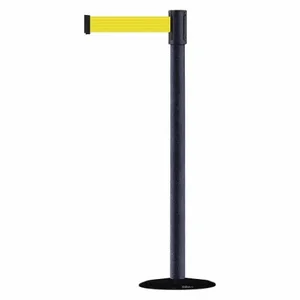 TENSABARRIER 890B-33-89-89-MAX-NO-Y5X-C Slimline Post, Steel, Satin Stainless Steel, 38 Inch Post Height, 2 Inch Post Dia, Steel | CU6KDX 44ZW37