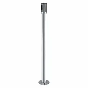 TENSABARRIER 890F-1S-1S-RCV Single Belt Receiver Post, 40 1/2 Inch Height, Stainless Steel, Satin Chrome | CU6JNQ 30RJ10