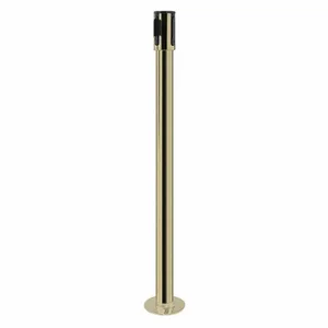 TENSABARRIER 890F-2P-2P-RCV Single Belt Receiver Post, 40 1/2 Inch Height, Stainless Steel, Polished Brass | CU6JNF 30RJ11