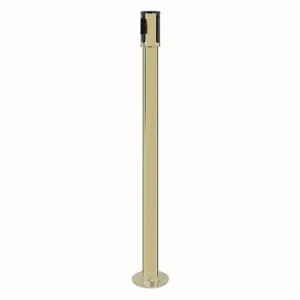 TENSABARRIER 890F-2S-2S-RCV Single Belt Receiver Post, 40 1/2 Inch Height, Stainless Steel, Satin Brass | CU6JNP 30RJ12