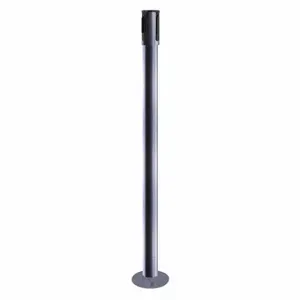 TENSABARRIER 890F-33-73-RCV Single Belt Receiver Post, 40 1/2 Inch Height, Stainless Steel, Gray Hammertone | CU6JNB 30RJ04