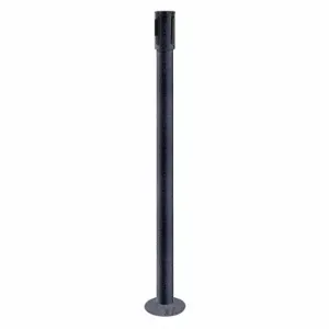 TENSABARRIER 890F-33-89-RCV Single Belt Receiver Post, 40 1/2 Inch Height, Stainless Steel, Black Wrinkle | CU6JNZ 30RJ02