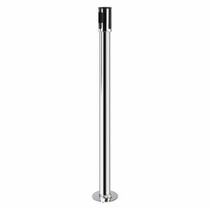 TENSABARRIER 890F-3P-3P-RCV Single Belt Receiver Post, 40 1/2 Inch Height, Stainless Steel, Polished Stainless | CU6JNK 30RJ13