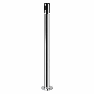 TENSABARRIER 890R-1P-1P-1P-RCV Single Belt Receiver Post, 40 1/2 Inch Height, Stainless Steel, Polished Chrome, Removable | CU6JNJ 30RJ23