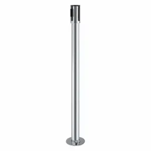 TENSABARRIER 890R-1S-1S-1S-RCV Single Belt Receiver Post, 40 1/2 Inch Height, Stainless Steel, Satin Chrome | CU6JNR 30RJ24