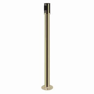 TENSABARRIER 890R-2P-2P-2P-RCV Single Belt Receiver Post, 40 1/2 Inch Height, Stainless Steel, Polished Brass, Removable | CU6JNG 30RJ25
