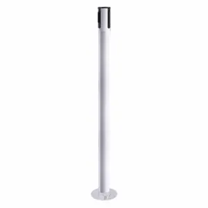 TENSABARRIER 890R-33-32-32-RCV Single Belt Receiver Post, 40 1/2 Inch Height, Stainless Steel, White, 2 Inch Post Dia | CU6JNW 30RJ21