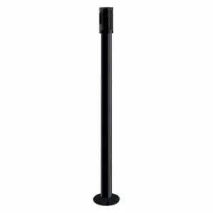 TENSABARRIER 890R-33-33-33-RCV Single Belt Receiver Post, 40 1/2 Inch Height, Stainless Steel, Black, 2 Inch Post Dia | CU6JMY 30RJ15