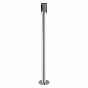 TENSABARRIER 890R-3S-3S-3S-RCV Single Belt Receiver Post, 40 1/2 Inch Height, Stainless Steel, Satin Stainless, Removable | CU6JNU 30RJ27