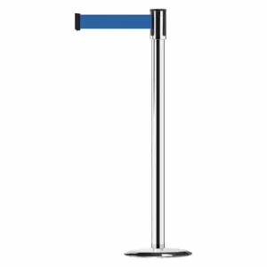 TENSABARRIER 890U-1P-1P-1P-MAX-NO-L5X-C Slimline Post, Steel, Polished Chrome, 38 Inch Post Height, 2 Inch Post Dia, Std, 1 Belts | CU6JJD 44ZW68