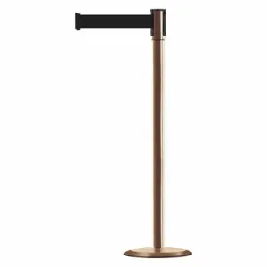 TENSABARRIER 890U-2P-2P-2P-MAX-NO-B9X-C Slimline Post, Steel, Blue, 38 Inch Post Height, 2 Inch Post Dia, 14 Inch Base Dia | CU6JEE 44ZW18