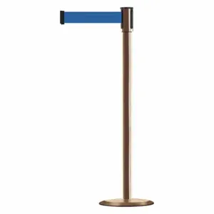 TENSABARRIER 890U-2P-2P-2P-MAX-NO-L5X-C Slimline Post, Steel, Green, 38 Inch Post Height, 2 Inch Post Dia, 14 Inch Base Dia | CU6JEG 44ZW17