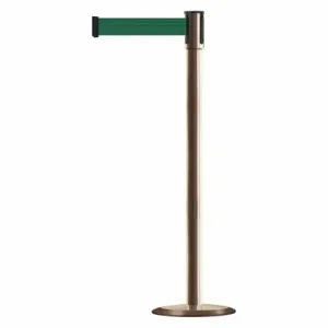 TENSABARRIER 890U-2S-2S-2S-MAX-NO-G7X-C Slimline Post, Steel, Satin Chrome, 38 Inch Post Height, 2 Inch Post Dia | CU6JFU 44ZW30