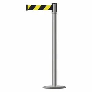 TENSABARRIER 890U-3P-3P-3P-MAX-NO-D4X-C Slimline Post, Steel, Polished Stainless Steel, 38 Inch Post Height, 2 Inch Post Dia, Std | CU6KDM 44ZW03